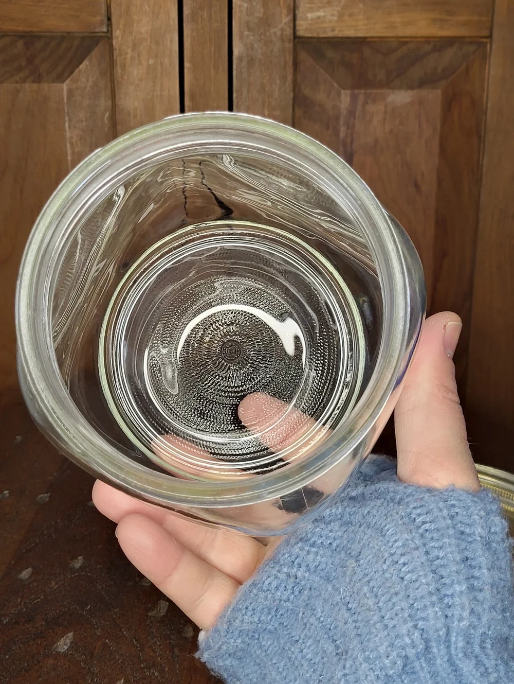 Clear Glass Storage Jar with White Screw Lid - Picture 11 of 12